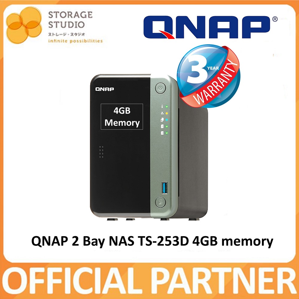 QNAP 2 BAY NAS TS-253D-4G/TS-253D-8G. Singapore Local 3